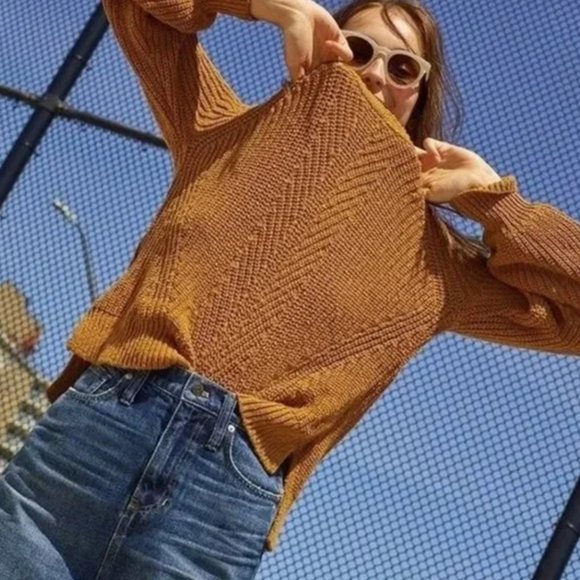 Madewell Balloon-Sleeve Pullover Sweater Egyptian Gold Small - Picture 8 of 8